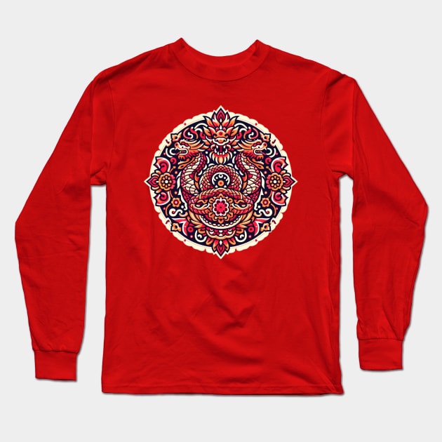 Chinese mandala chinese new year Long Sleeve T-Shirt by grappict